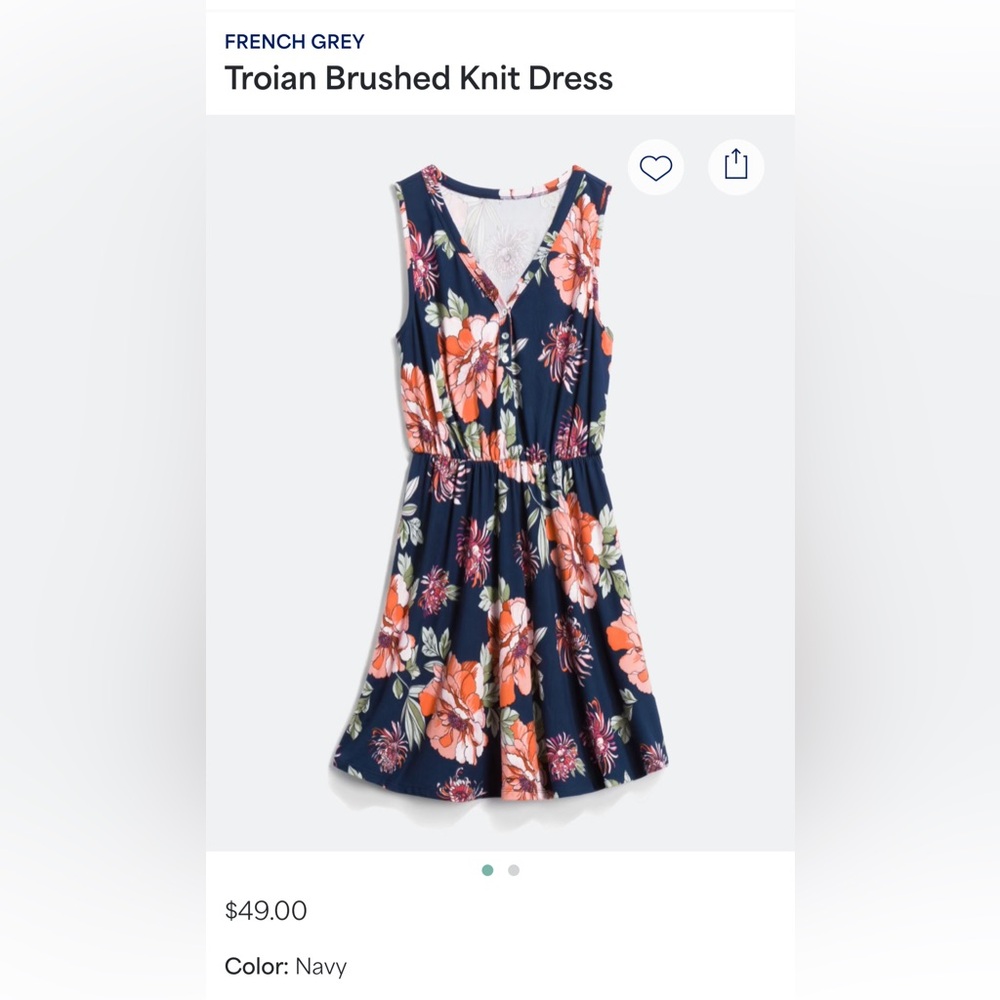 French Grey Troian Brushed Knit Dress